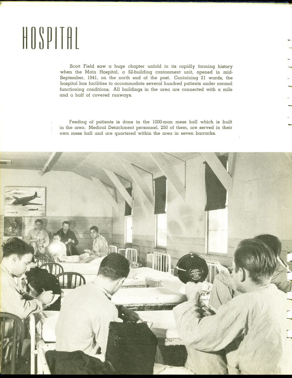Scott Field Book, Part 1 - 'Hospital' Page, Main Hospital Ward Interior with Patients