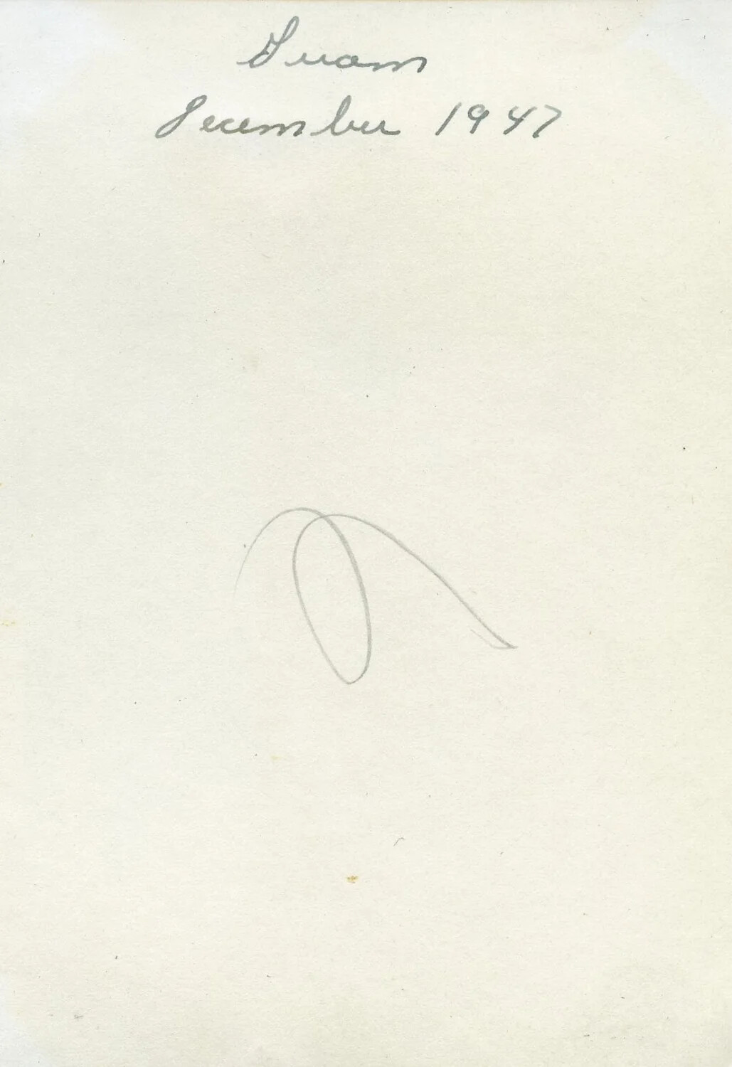 Handwritten Album Caption Page — "Guam, December 1947"