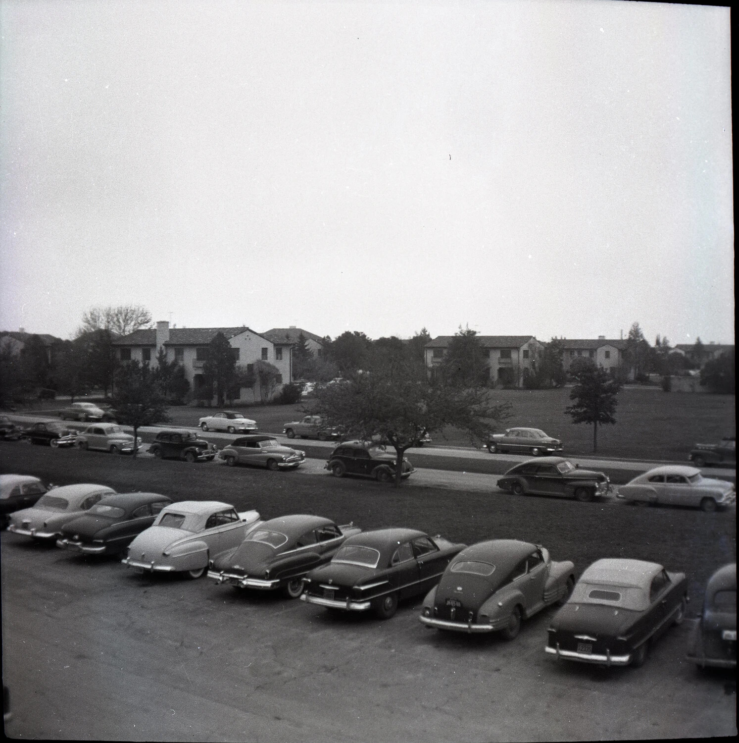 Employee Parking Lot and Campus Bungalows, Aircraft Company Grounds, Early 1950s