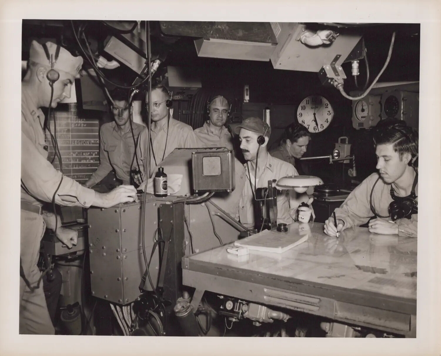 Sailors Operating the Combat Information Center Aboard Ship, WWII