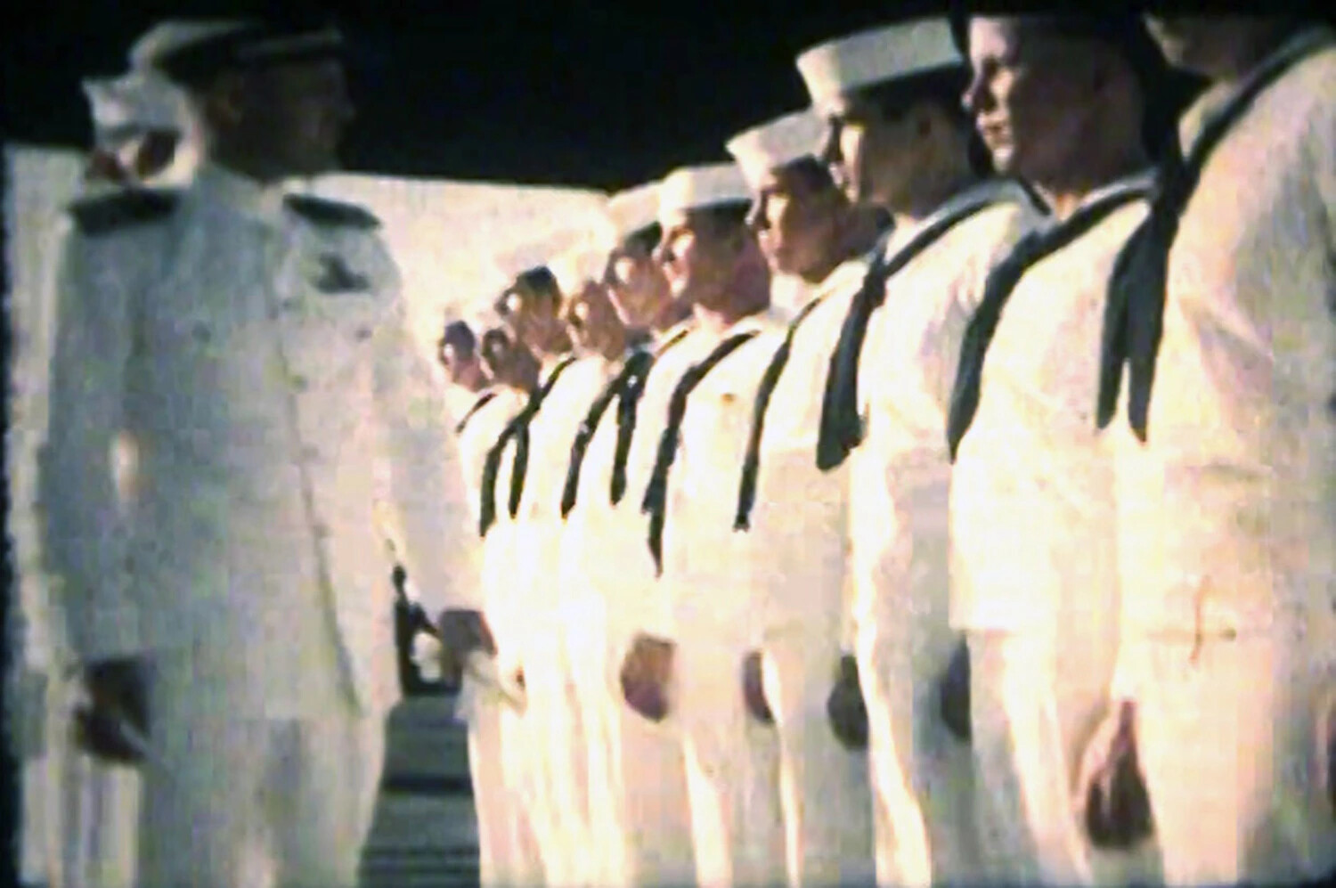 Navy Personnel Inspection/Muster, NAS Kaneohe Bay - Video Still, Korean War Era