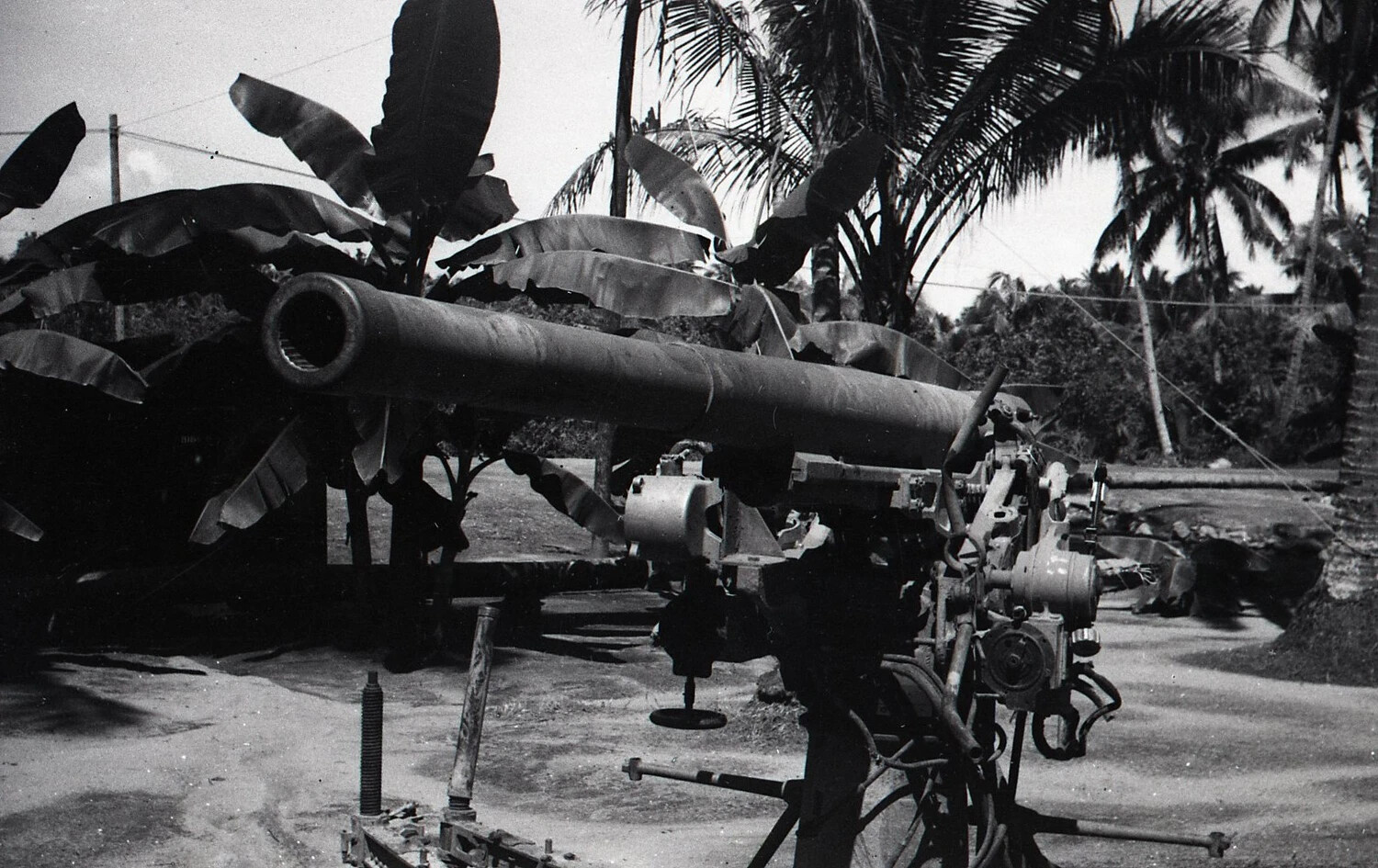 90mm Anti-Aircraft Gun Emplacement, Luzon, Philippines, WWII