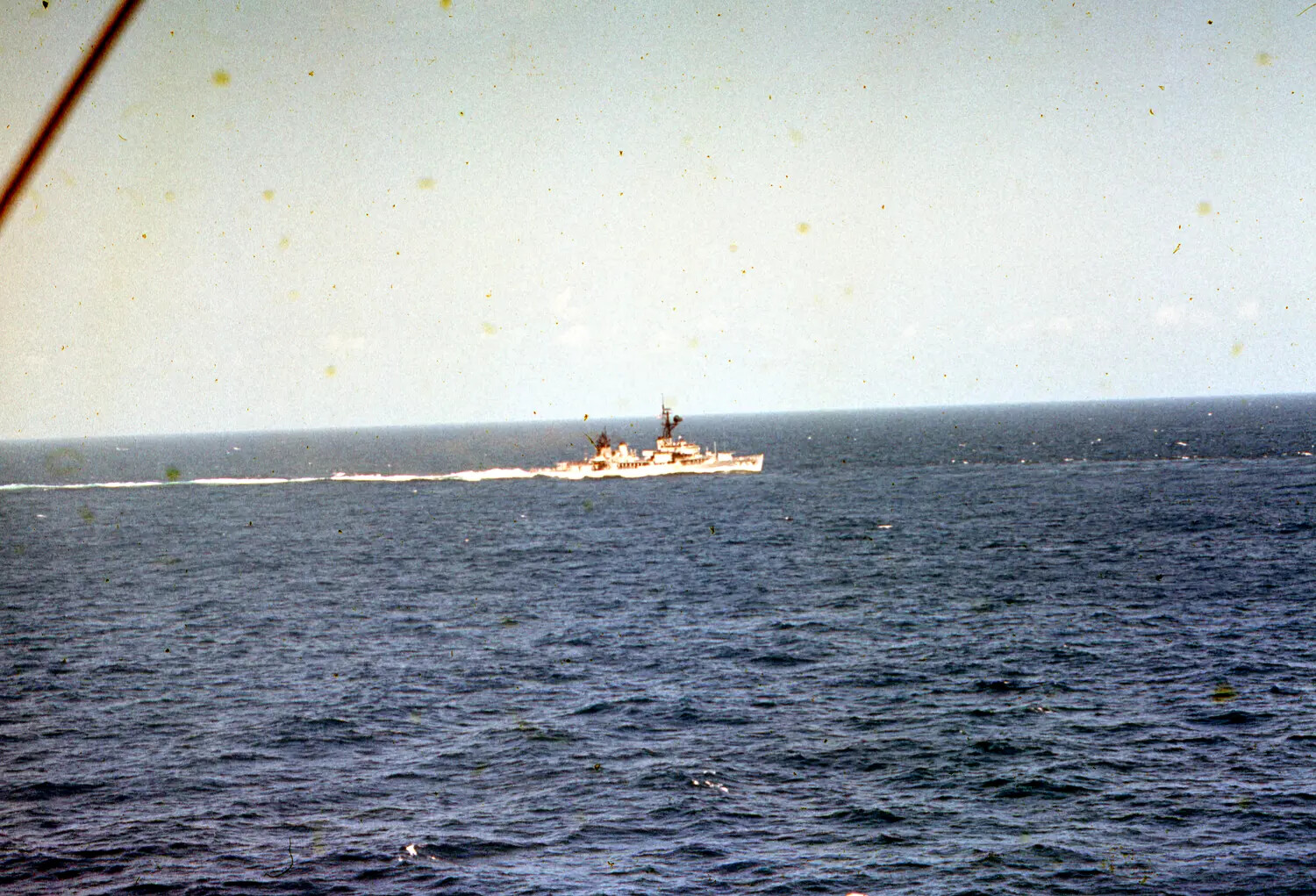 U.S. Navy Escort Destroyer Underway, Screening USS Ticonderoga Task Force