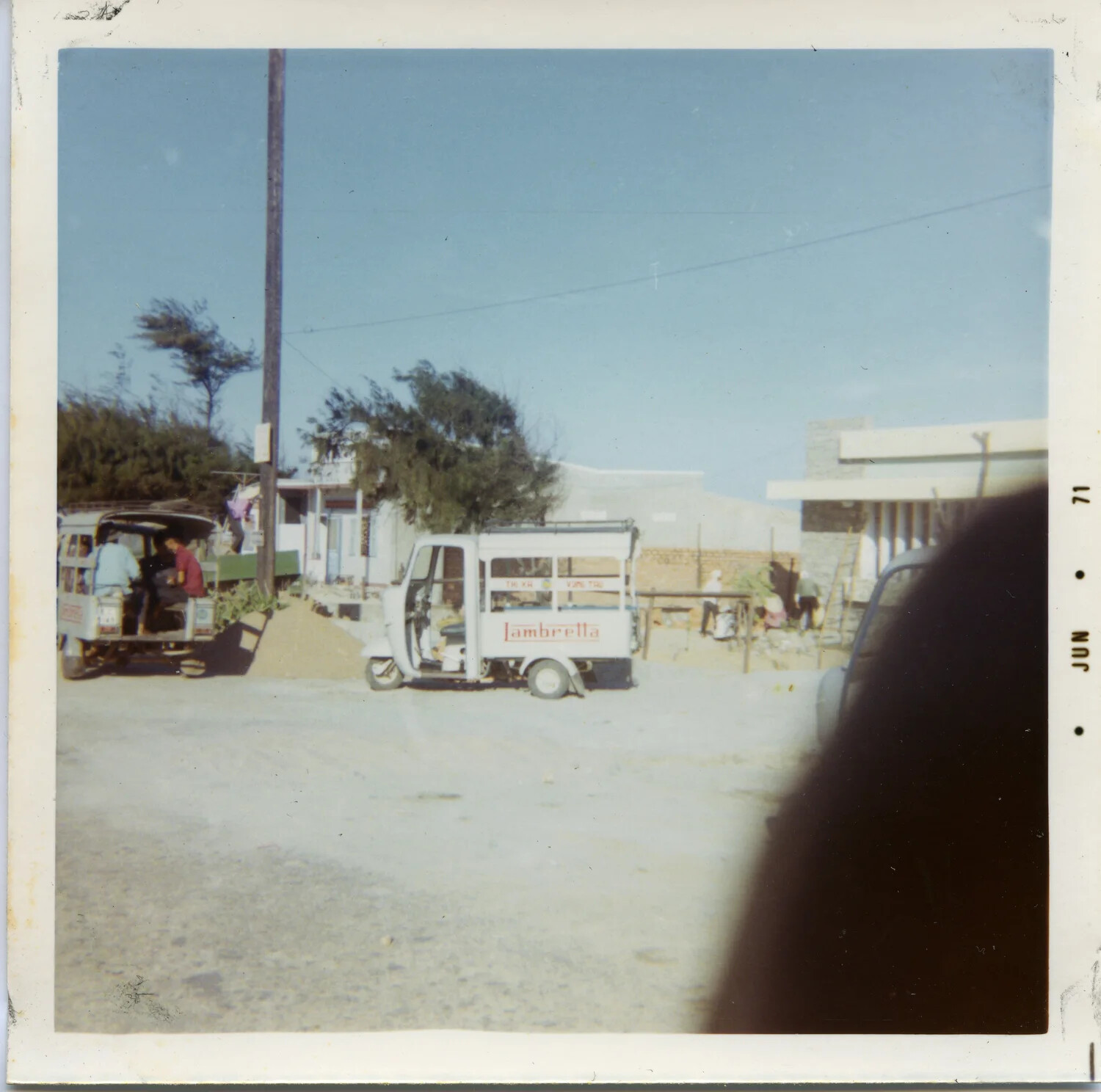 Lambretta Jitney Taxis on a Street in Vung Tau, South Vietnam, June 1971