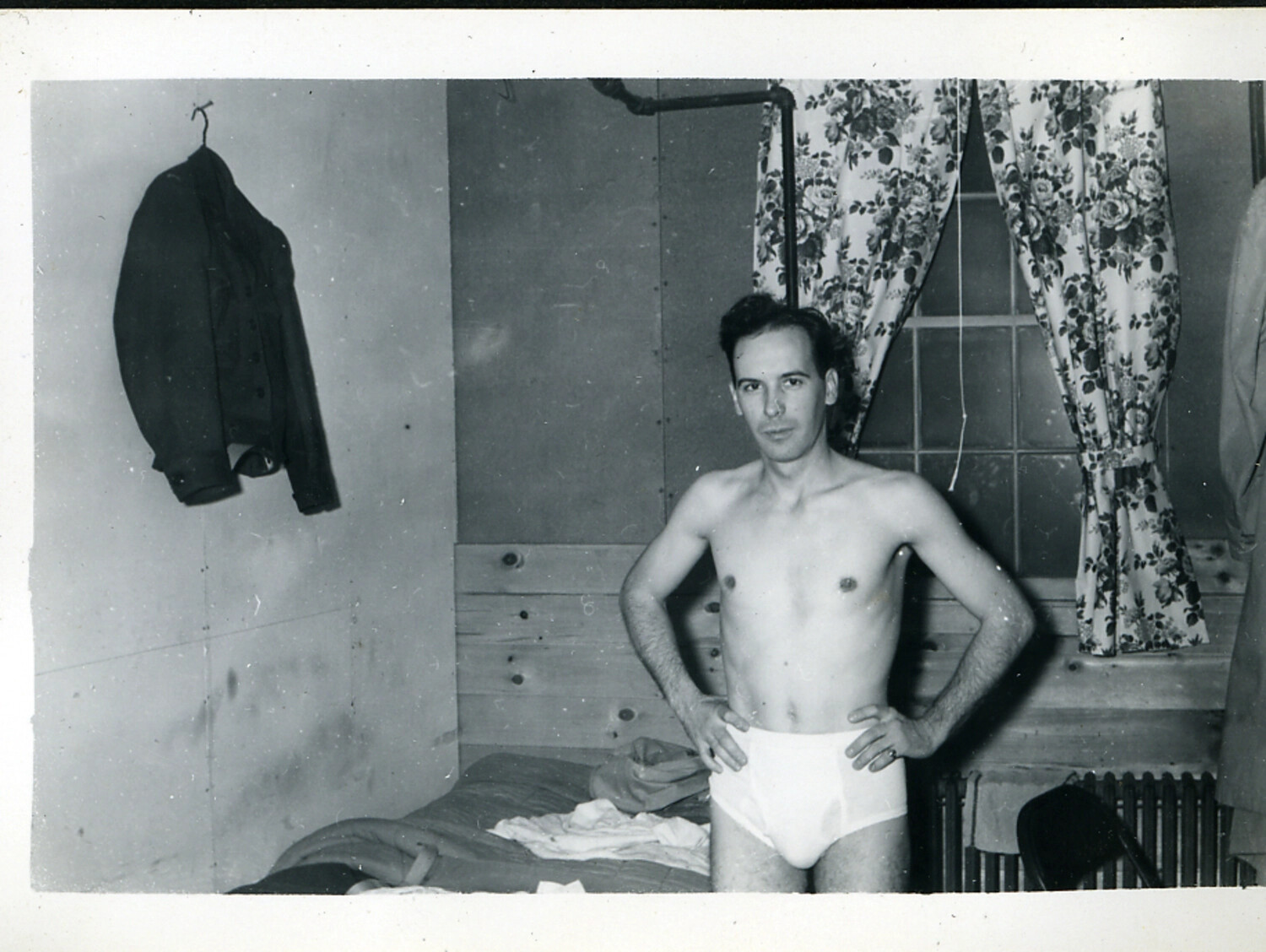 Serviceman Posing in Barracks Quarters, Postwar Japan Occupation Billet