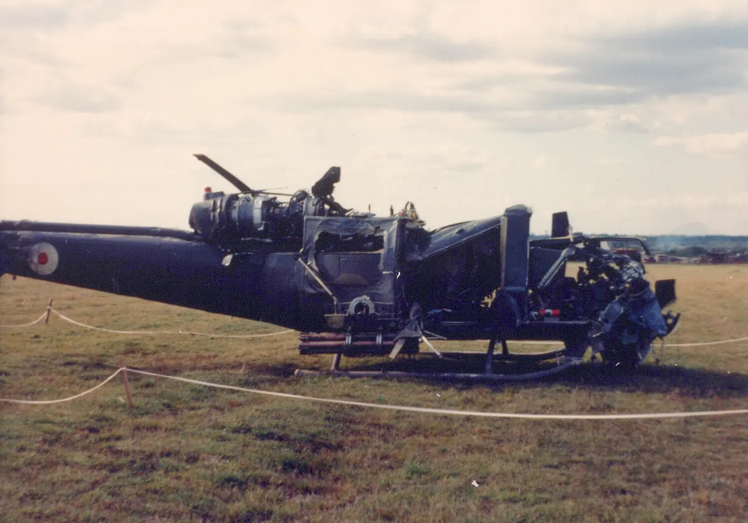 Wrecked Bell UH-1 Helicopter, Cu Chi Base Camp, South Vietnam, 1967