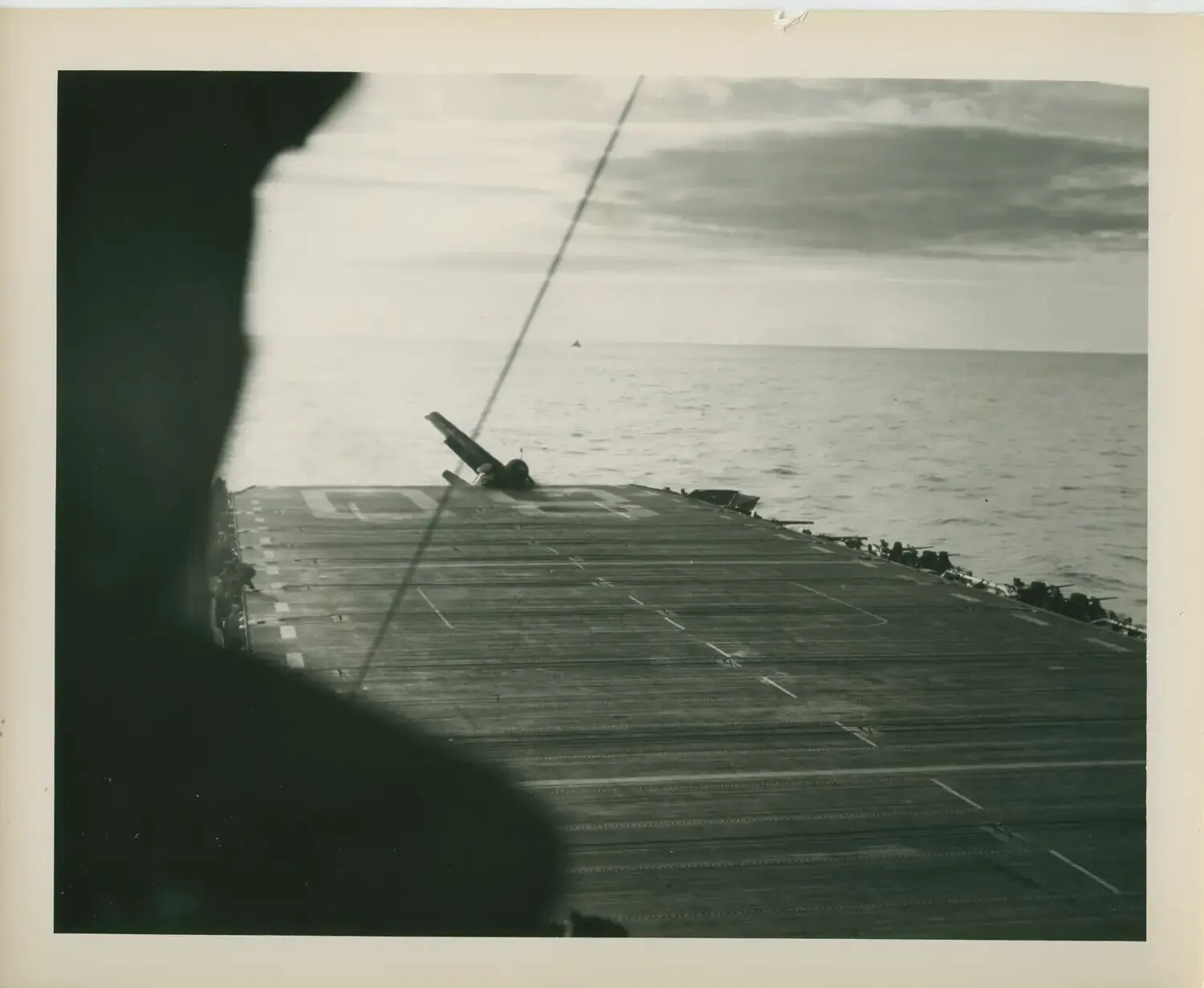 View Along Flight Deck of USS Petrof Bay (CVE-80) from the Island, WWII
