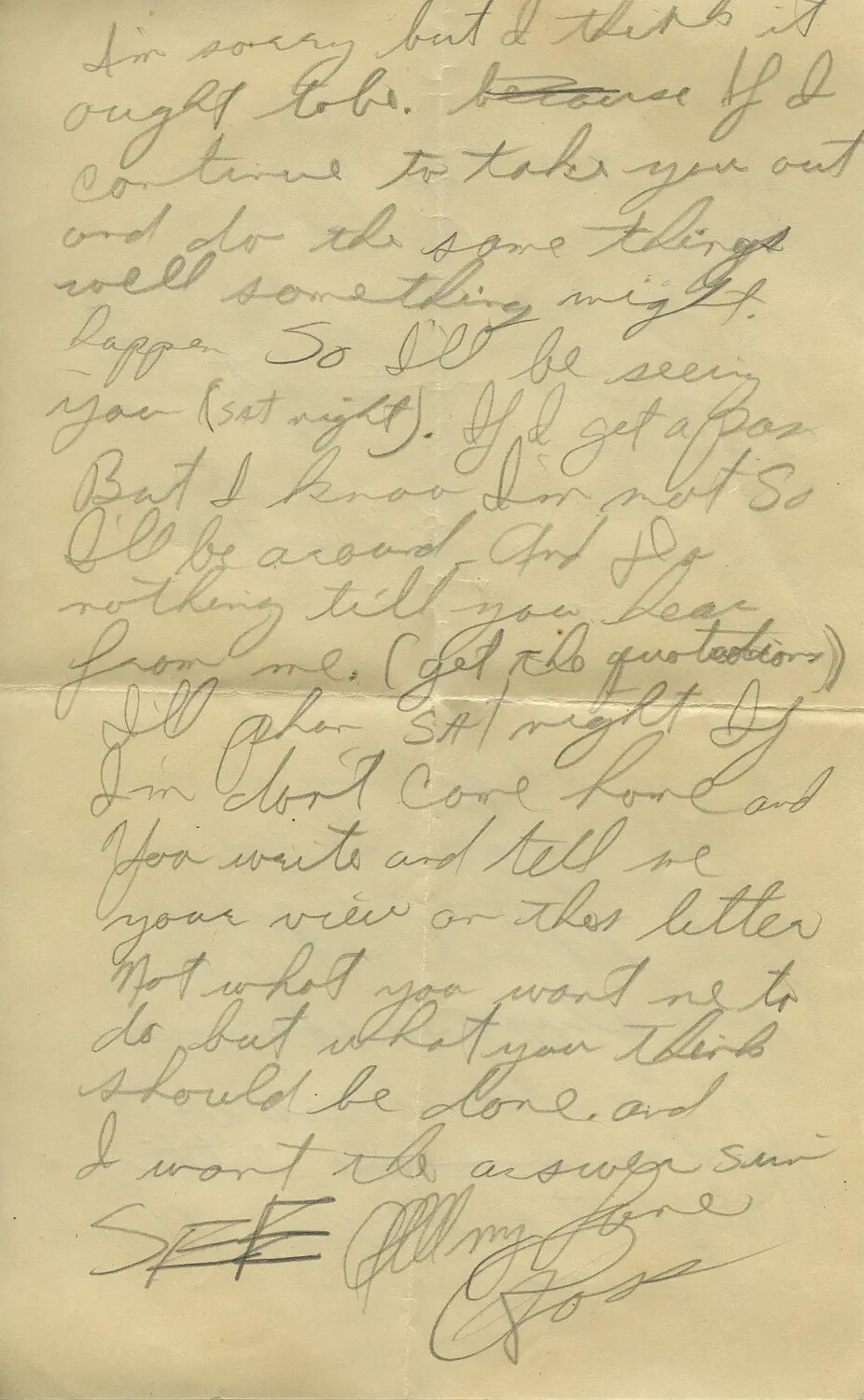 WWII-Era Handwritten Personal Letter, Moon/Sammiet Correspondence Collection