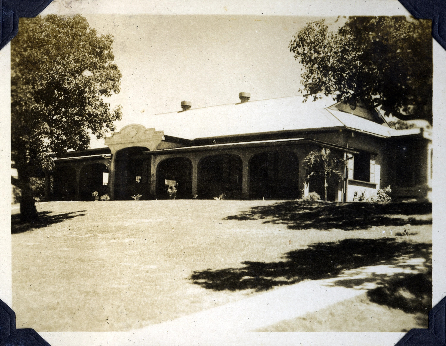 Front Facade of Clubhouse Building with Arcade and Roof Ventilators, Manila Area, Philippines