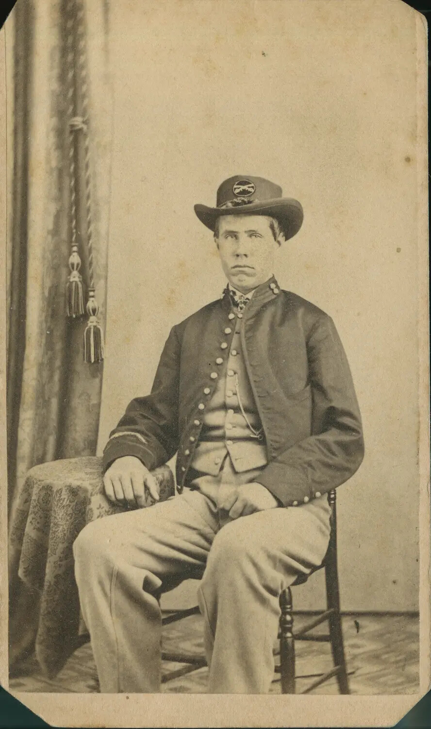 Carte de Visite Portrait of a Union Soldier, American Civil War Era, c. 1861-1865