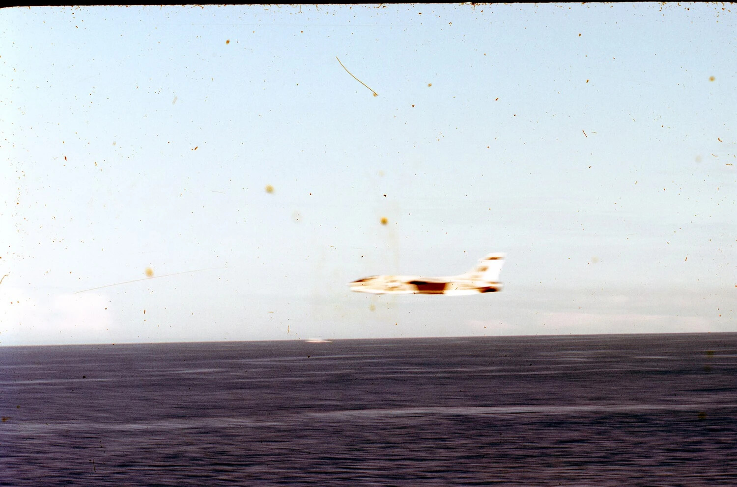 Navy Jet Launching Low Over the Water, USS Ticonderoga