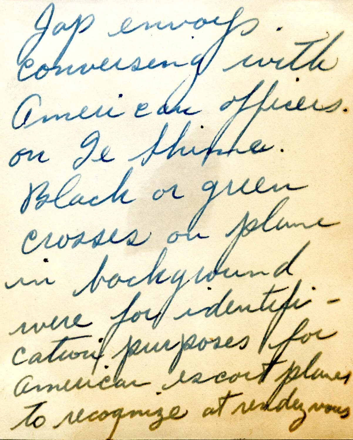 Handwritten Album Caption: "Jap Envoys Conversing with American Officers on Ie Shima"