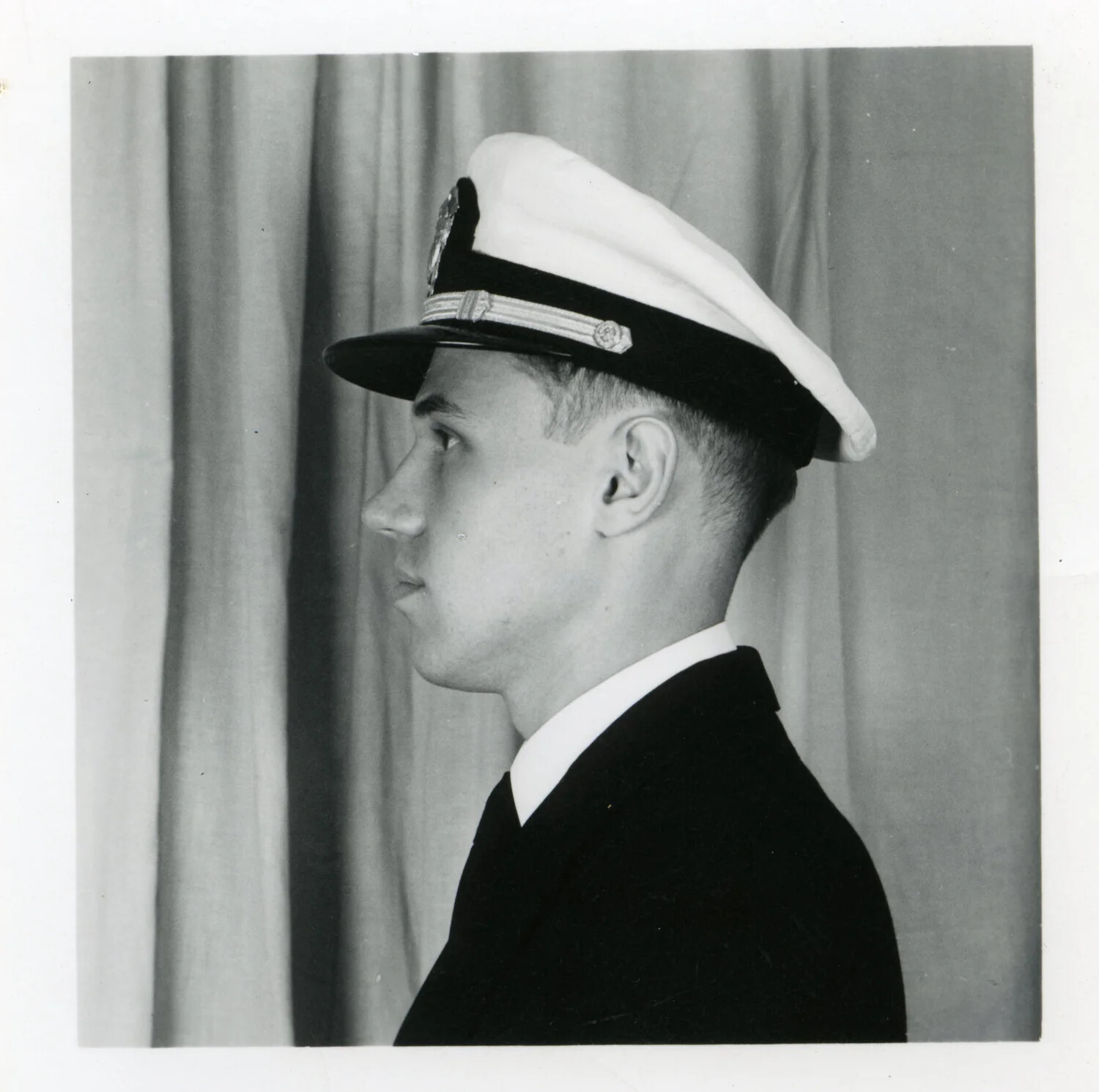 Studio Profile Portrait of a U.S. Navy Officer