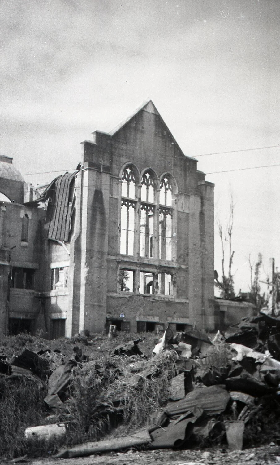 Ruins of the Baguio Evangelical Church, Baguio, Luzon, Philippines, WWII Aftermath