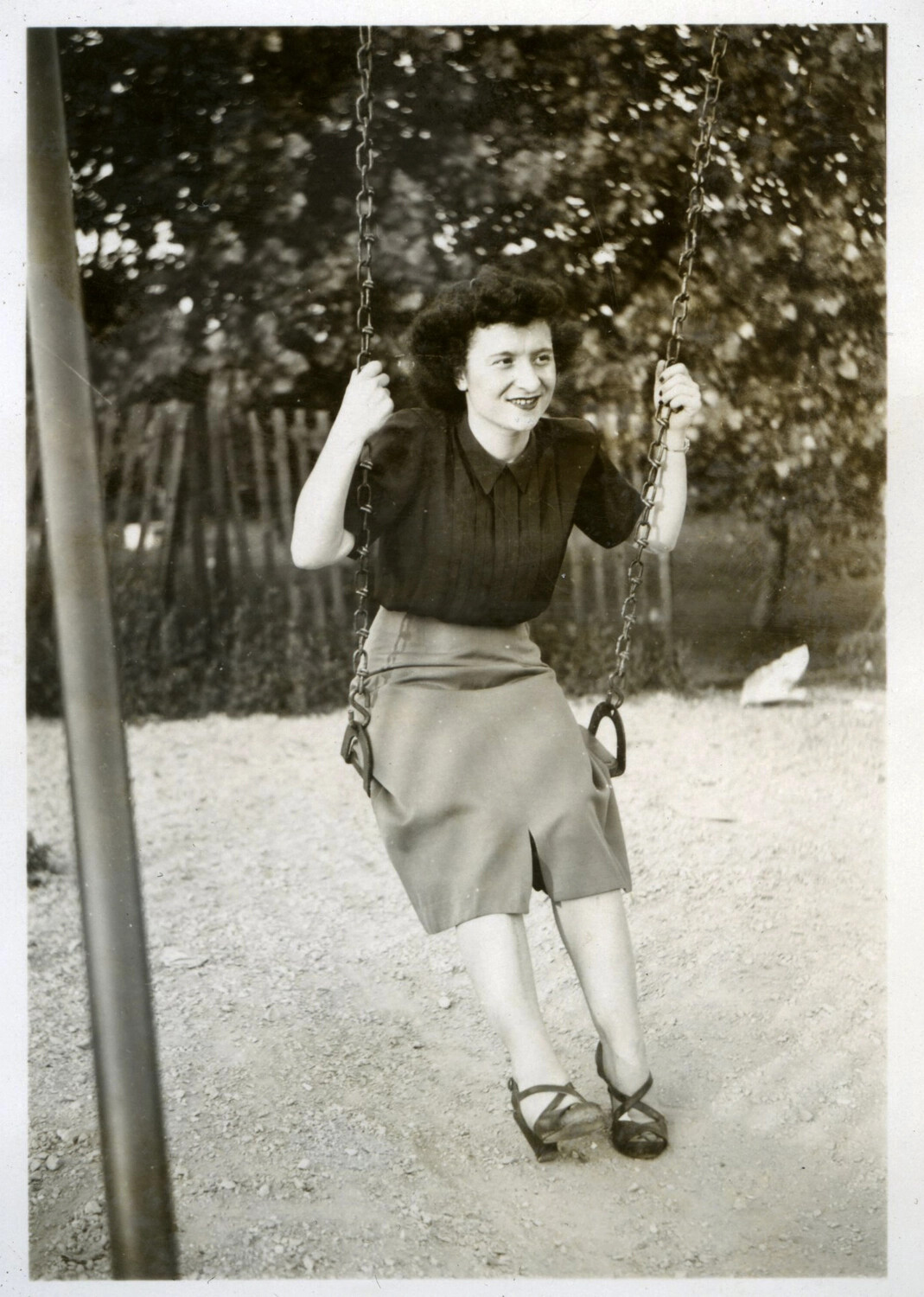 Young Woman on a Swing, Personal Snapshot (circa mid-late 1940s)