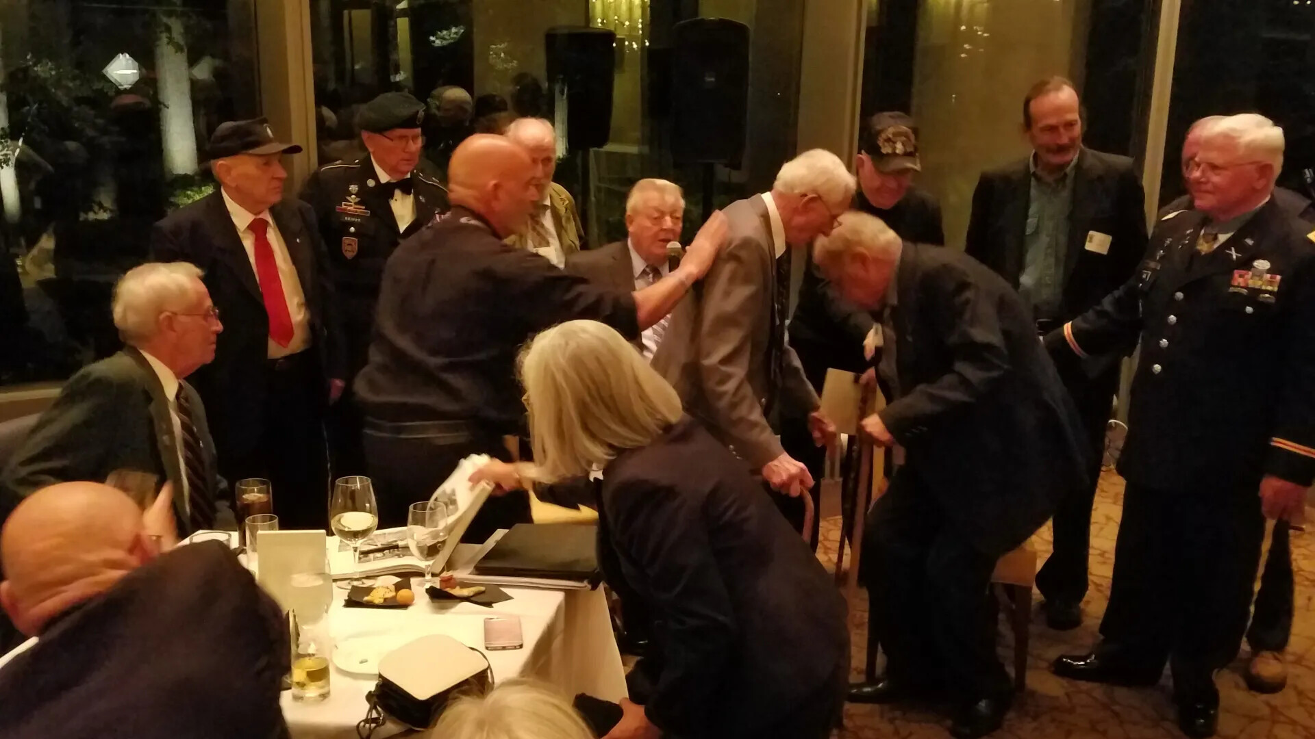 Veterans Gather at Evening Reception, Gary Michael Rose MOH Event, October 2017