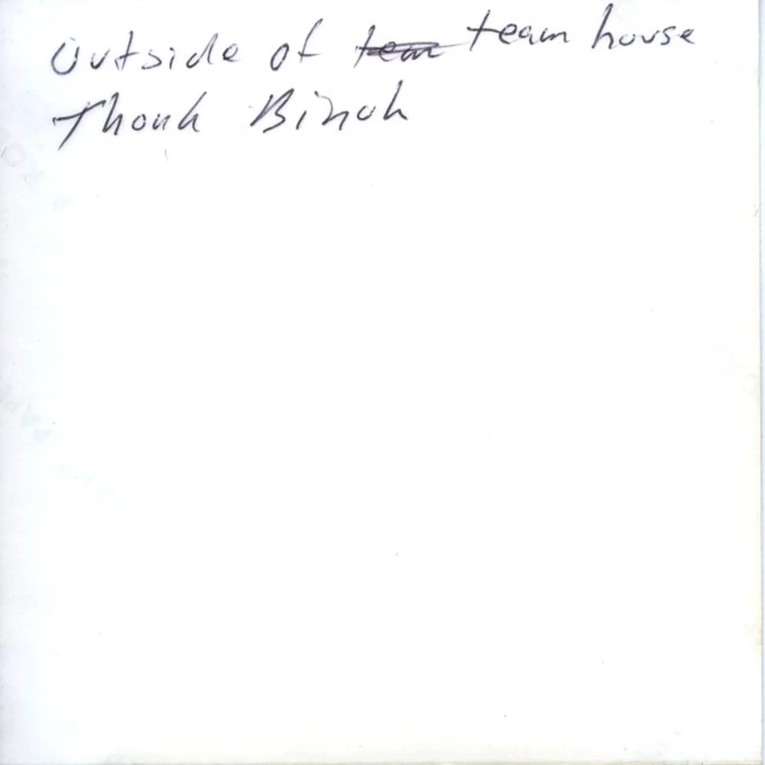 Handwritten Caption Card: 'Outside of Team House, Thanh Binh' — Vietnam Album Page, 1971
