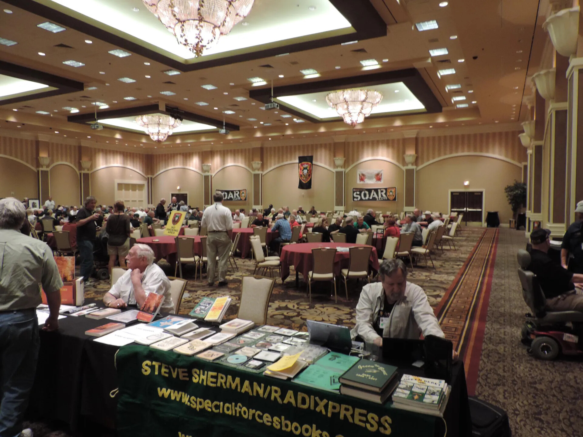 Ballroom Interior During SOAR XXXVII with Steve Sherman / Radix Press Vendor Table, Las Vegas, 2013