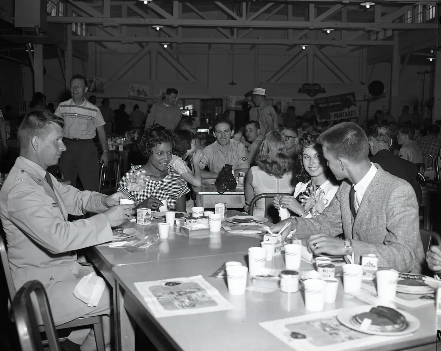 Community Pancake Breakfast in Air National Guard Mess Hall, Early 1960s