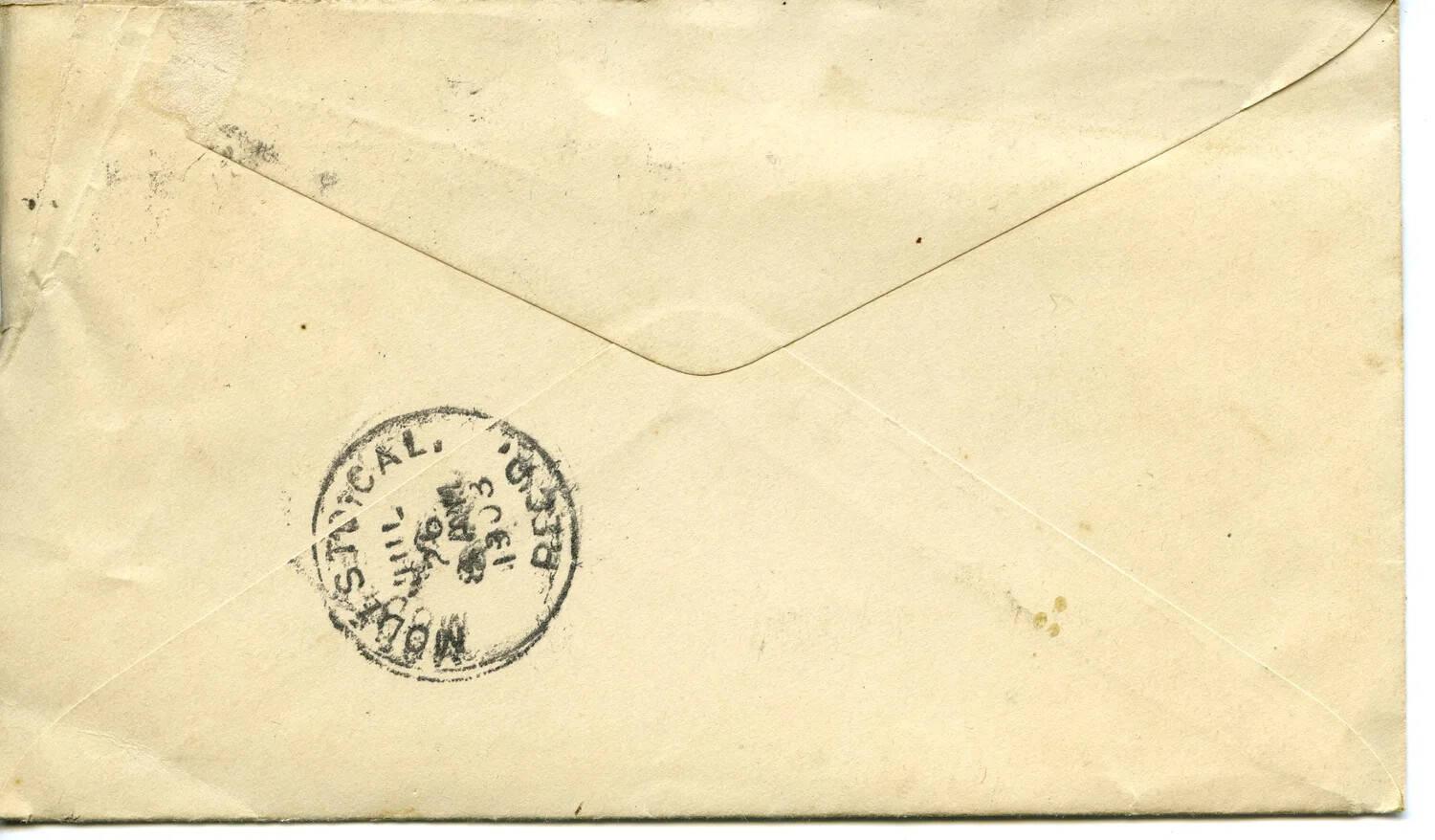 Reverse of Envelope, J. A. Wagener Family Letter, July 26, 1903