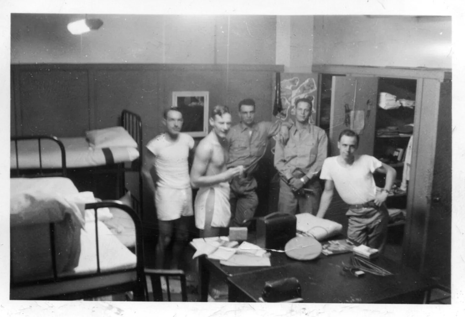 U.S. Navy Sailors Relaxing in Berthing Compartment