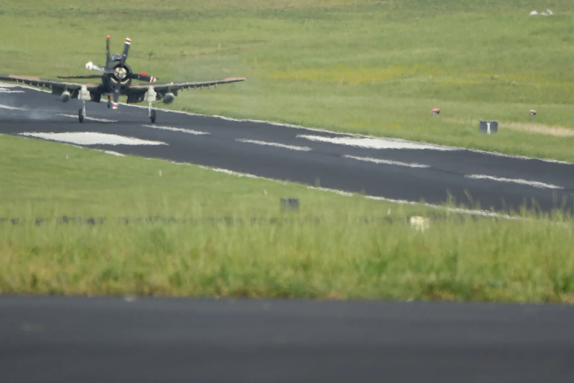 A-1 Skyraider Taxiing on Runway, May 2019 Airshow Event