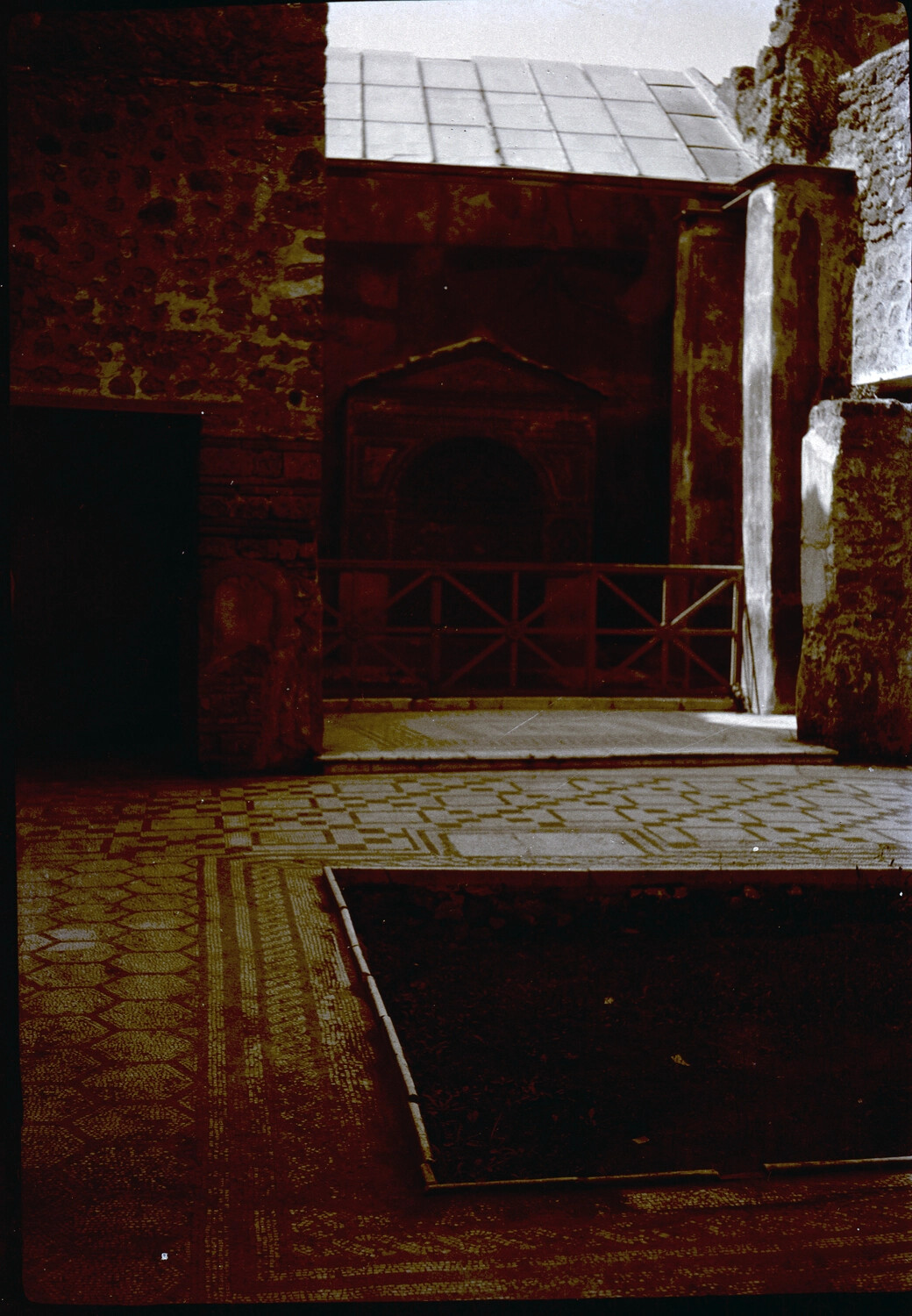 Ruins at Pompeii (Faded Color Slide), Interwar Naval Officer's Travel Album, c. 1930s
