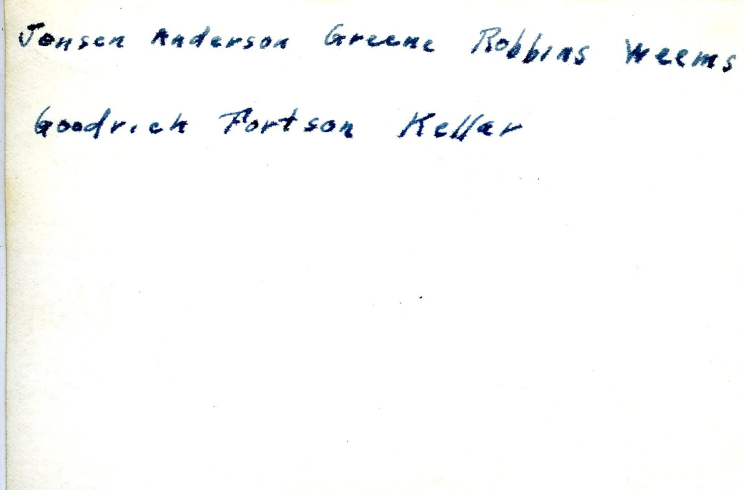 Handwritten Roster Page, 5th Marine Division Iwo Jima Photo Album