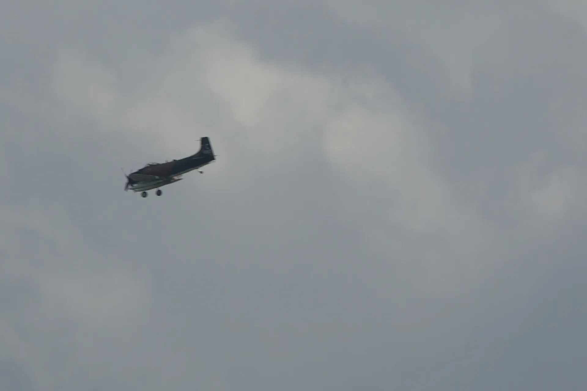 Restored A-1 Skyraider in Flight, May 2019 Airshow Event (Neal Melton Collection)