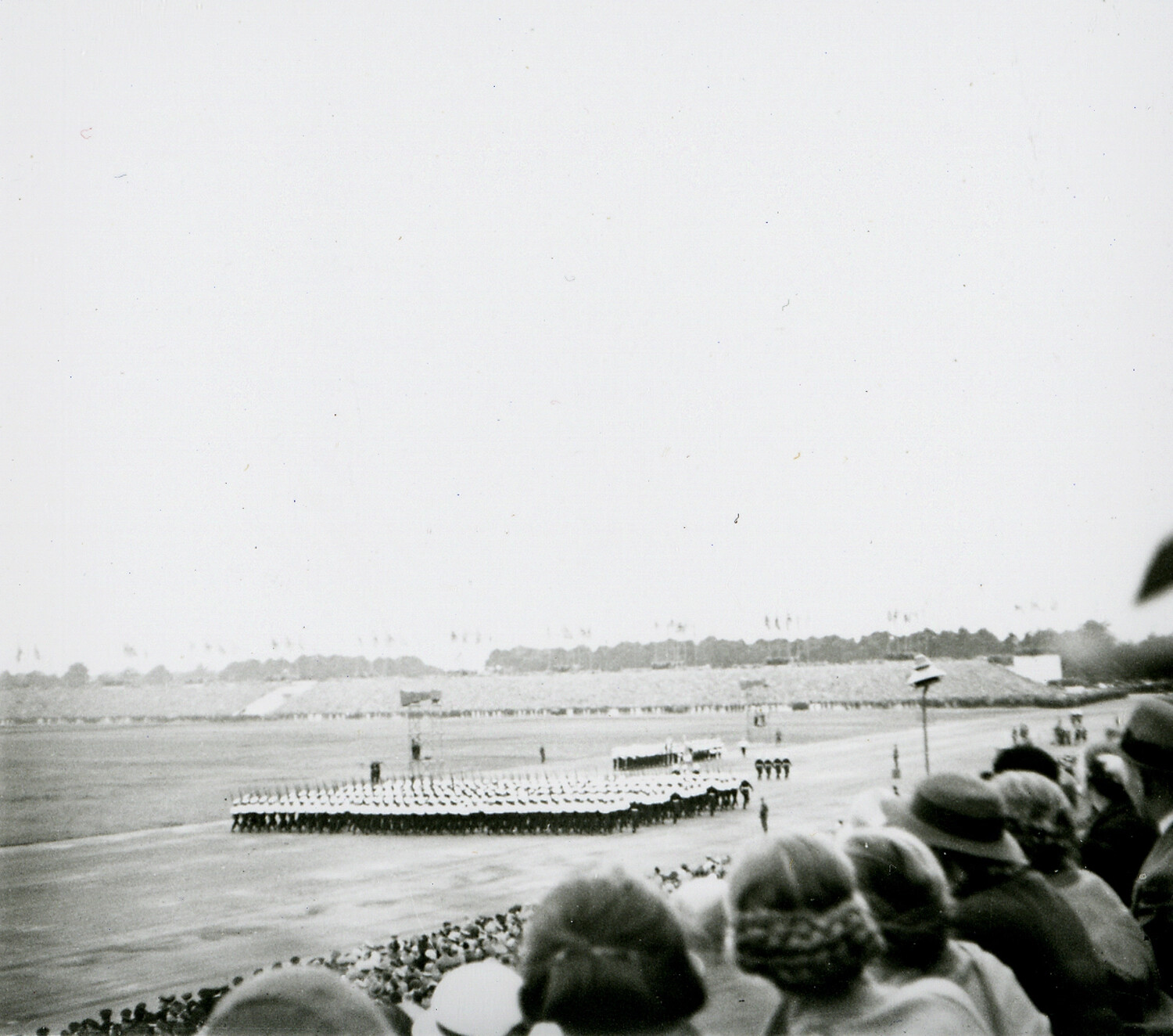 Mass Formation on Nuremberg Rally Grounds, Viewed from Spectator Stand, Germany, WWII-Era Negative Collection