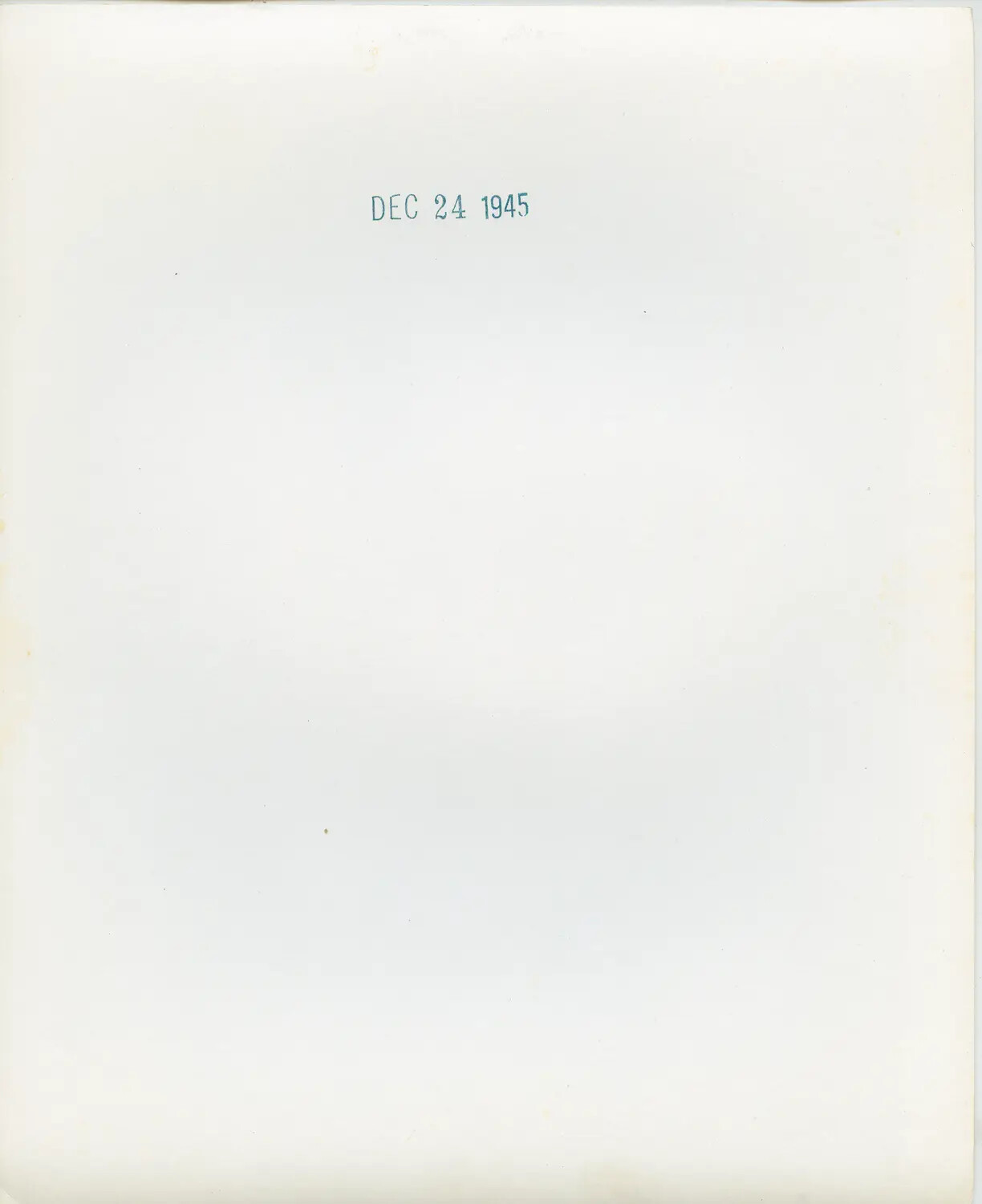 Verso/Receipt Stamp Page, 'DEC 24 1945' - USS Petrof Bay (CVE-80) Collection