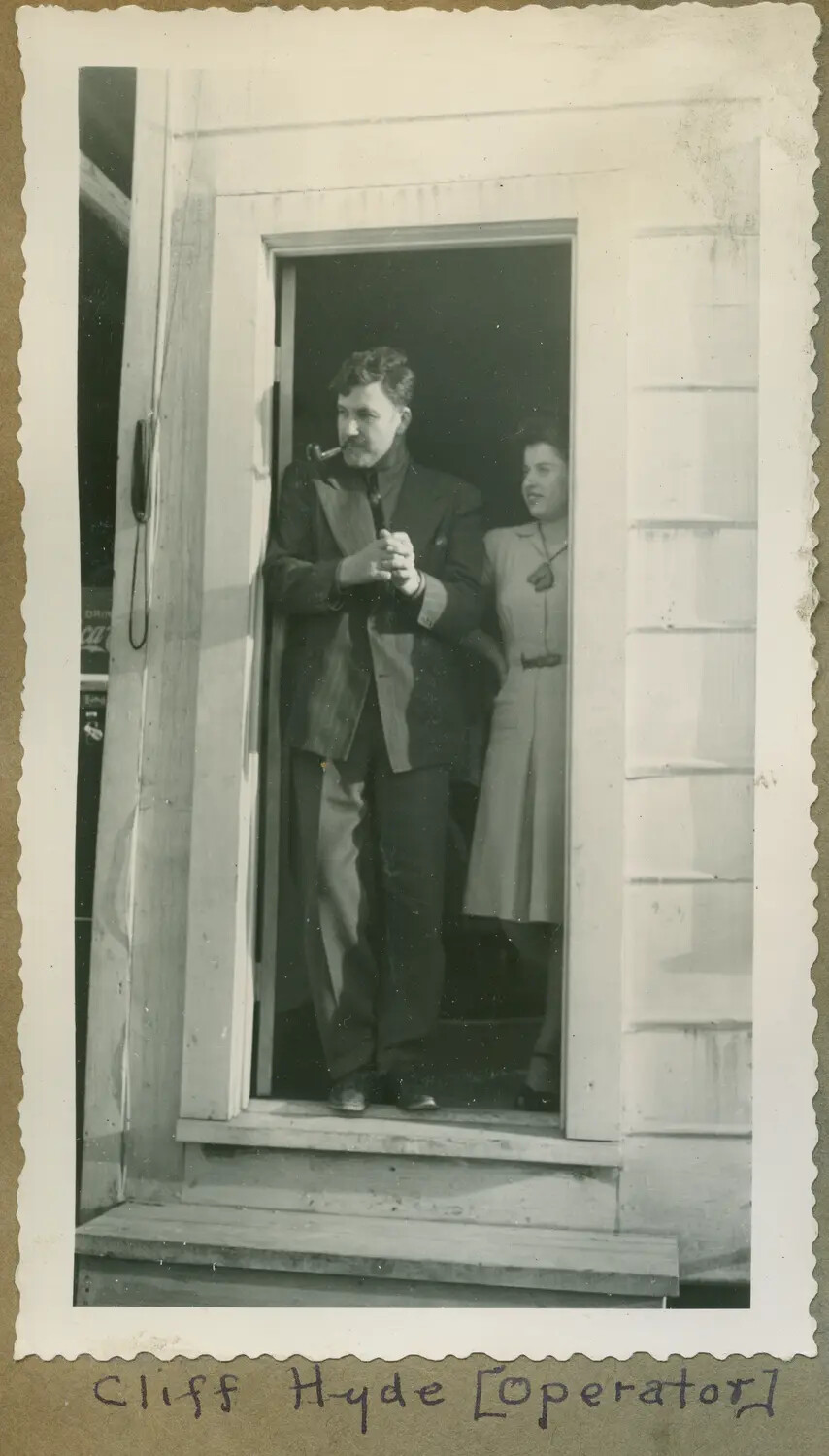 Portrait of Cliff Hyde, Flying Service Operator, in Doorway