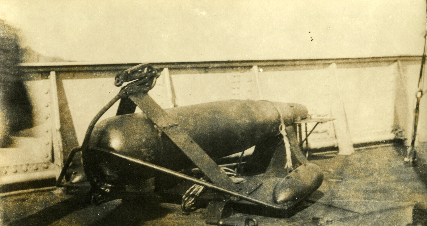 Torpedo on Warship Deck — Carl Stone Philippines Collection, Early 1900s