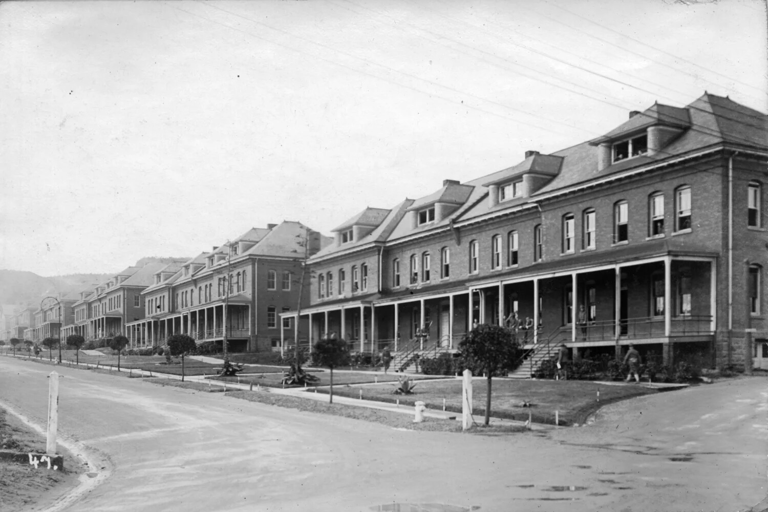 Row of Brick Barracks Buildings, Presidio of San Francisco (Photo Album Print)