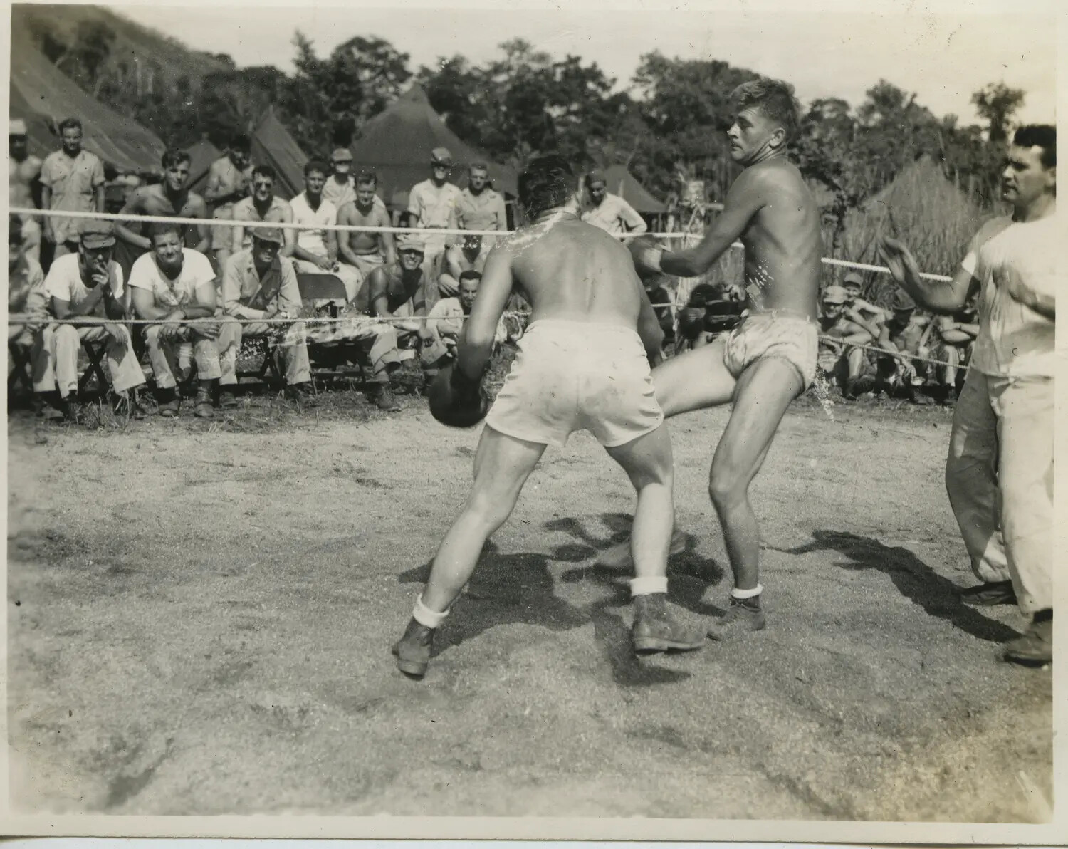 Boxing Match at 312th Bomb Group Base Camp