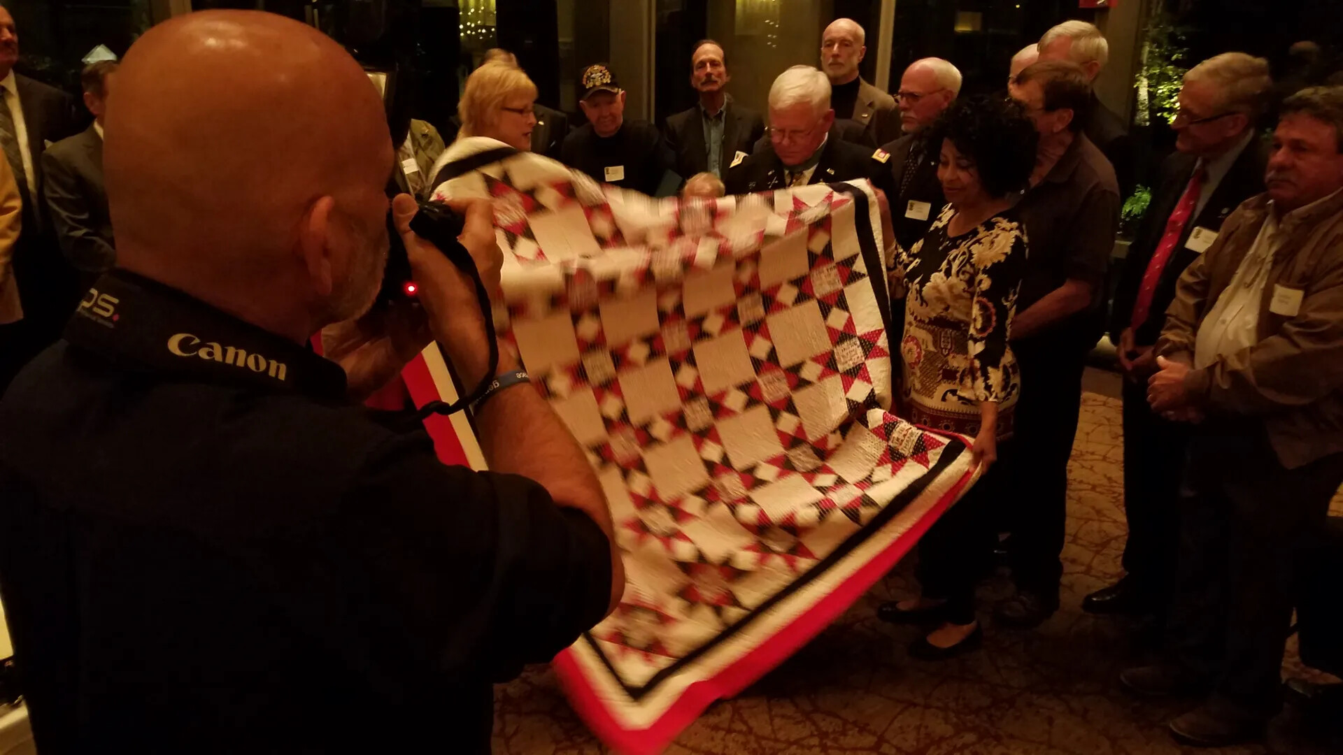 Commemorative Quilt Presentation at Special Forces Charitable Trust Reception