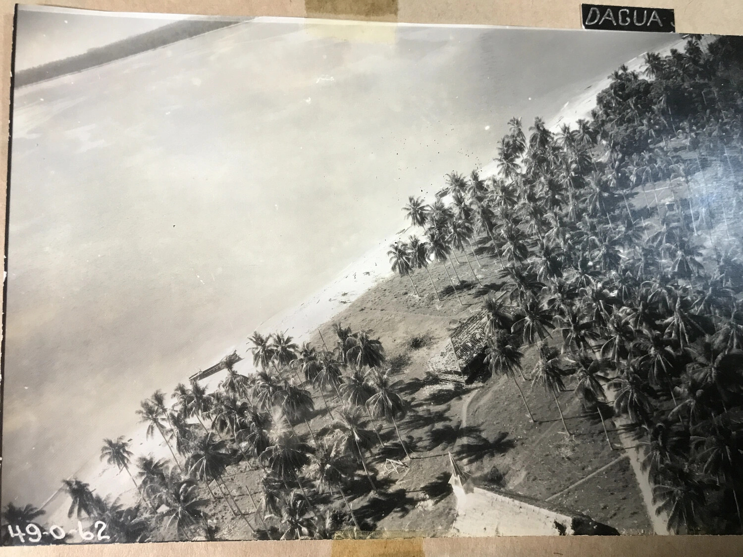 Aerial Oblique Reconnaissance Photograph with Archival Labels, Dagua, New Guinea