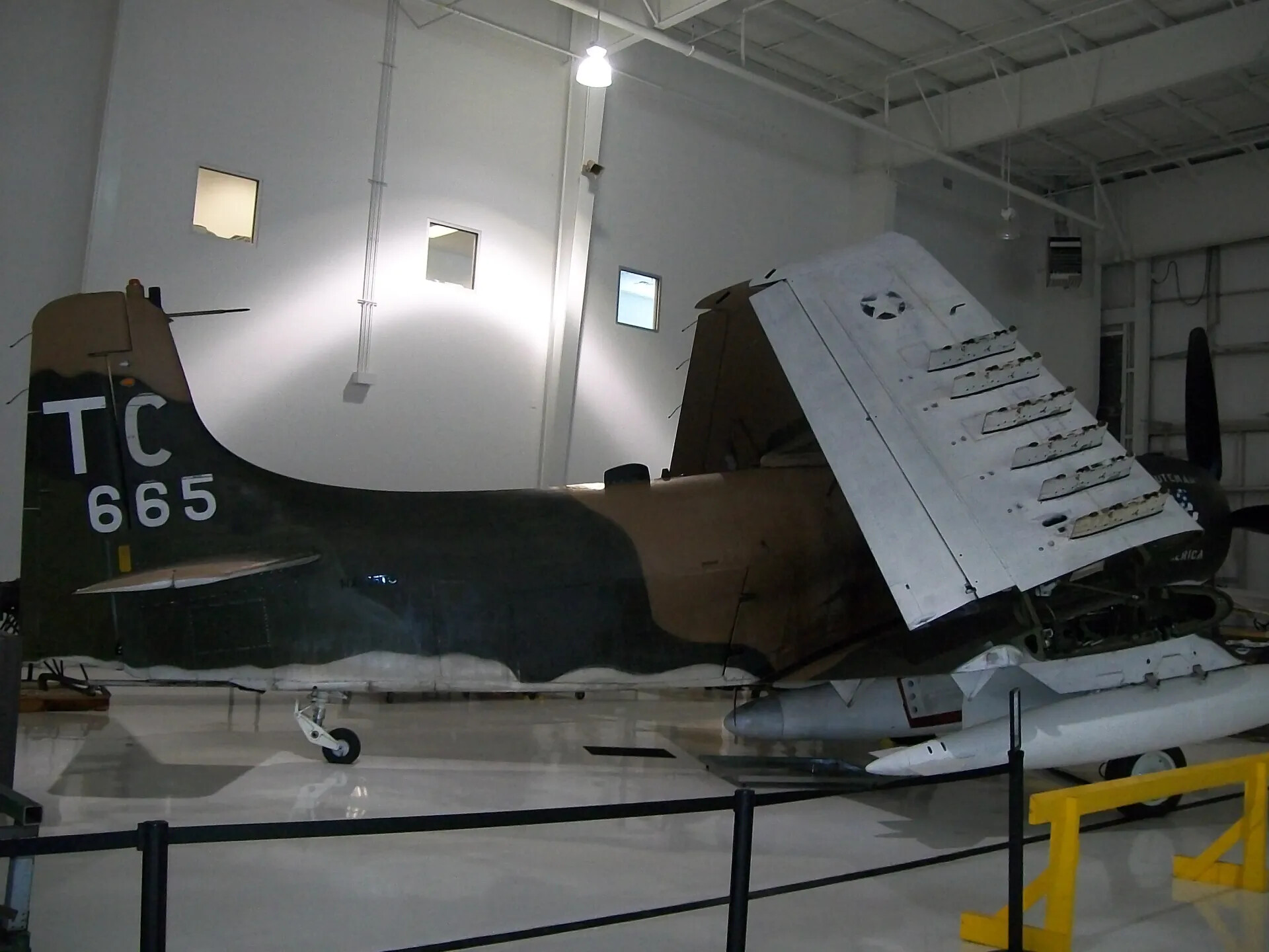 Preserved A-1 Skyraider on Museum Display, Tail Code TC 665