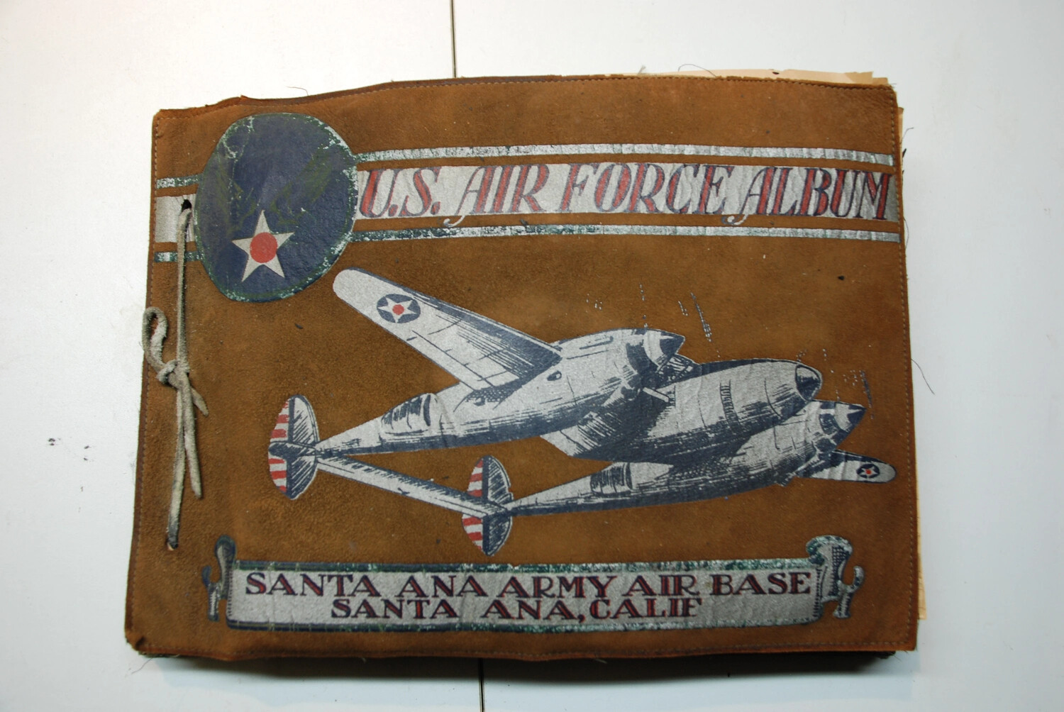 Leather-Bound 'U.S. Air Force Album' Cover, Santa Ana Army Air Base, California, WWII Era