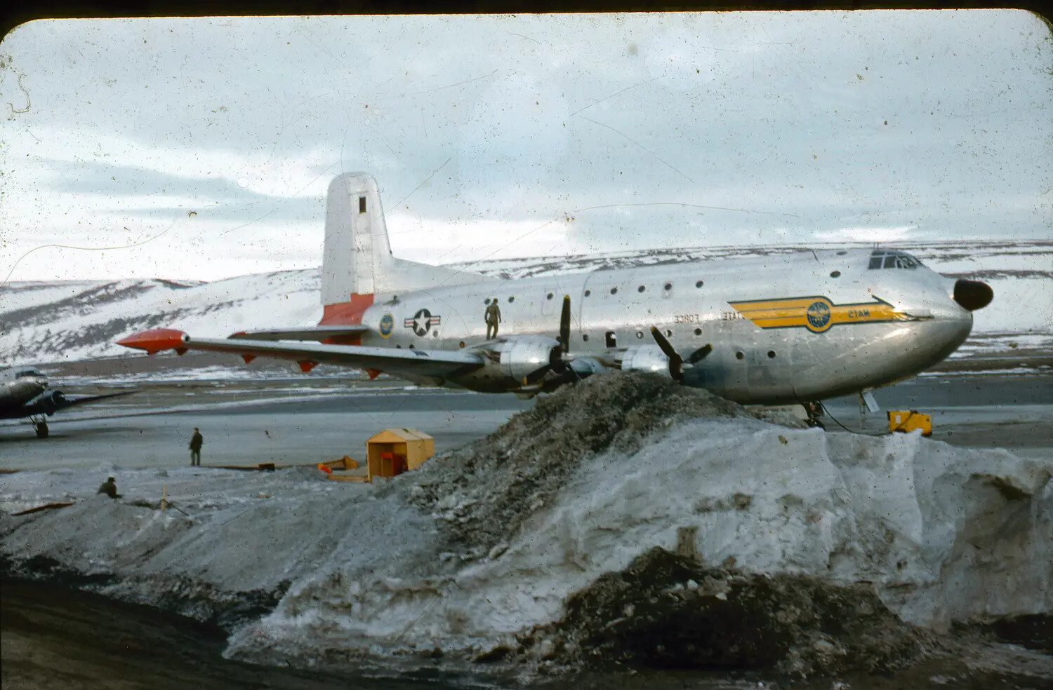 USAF C-124 Globemaster II at Thule Air Force Base, Greenland, c. 1950-1955