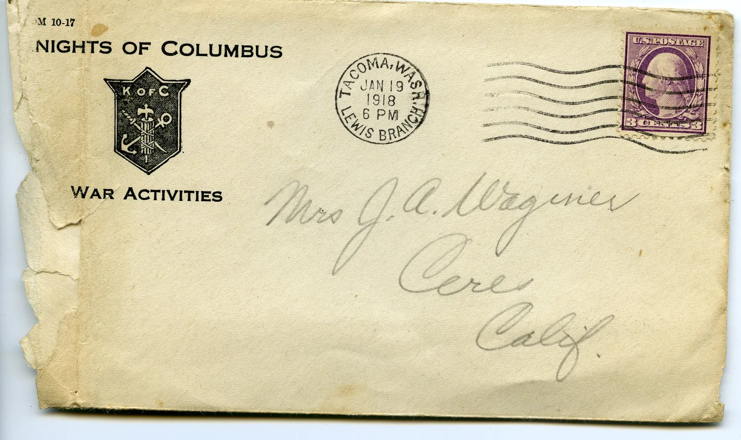 LETTER 1918 01 19