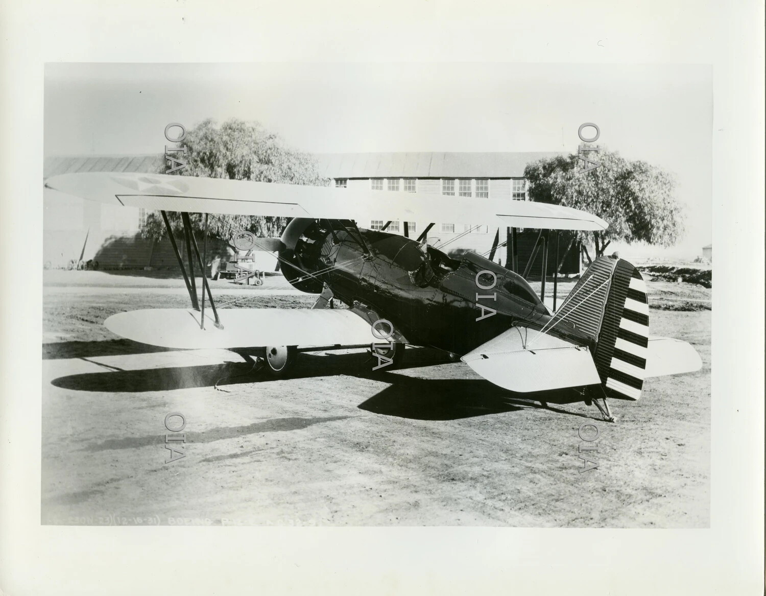 Boeing P-12 Biplane Fighter on Airfield Apron, December 1931