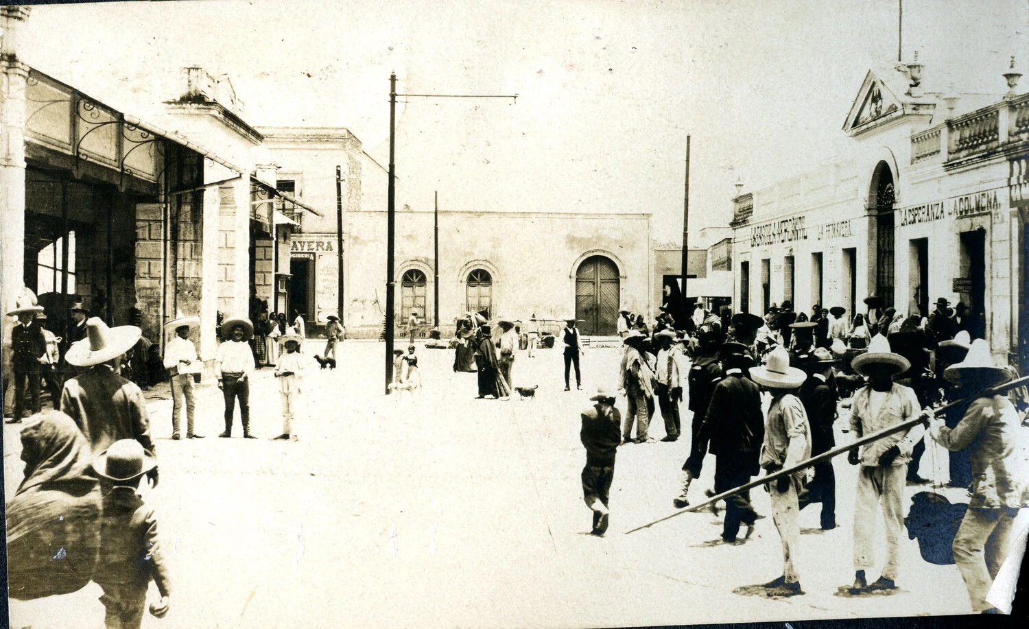 Street Scene in the Guadalupe District, Mexico, Early 1900s