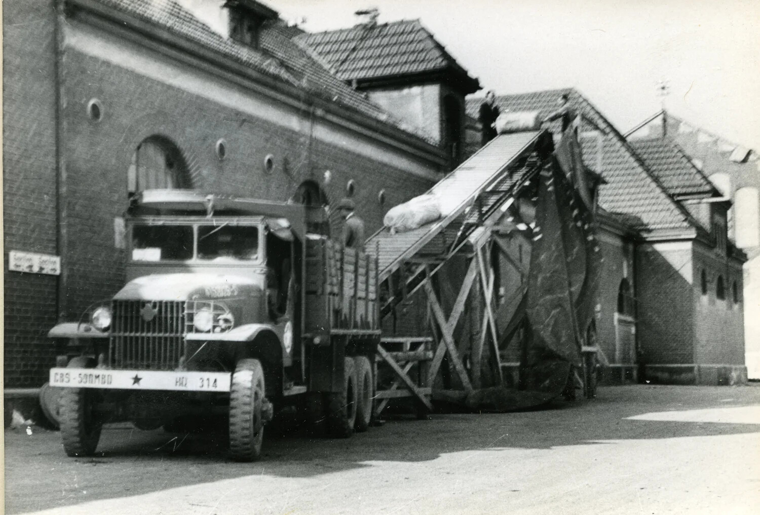 U.S. Army Cargo Truck at a Supply Depot Loading Ramp, Germany