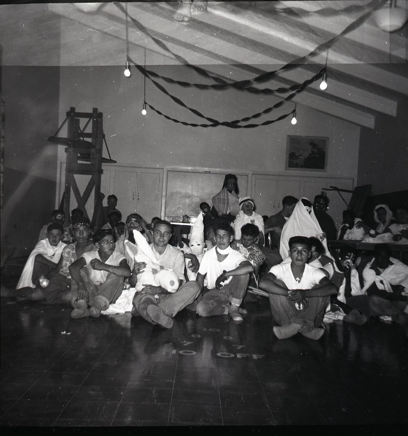 Costume Party in Gymnasium/Recreation Hall, Kelley Family Album