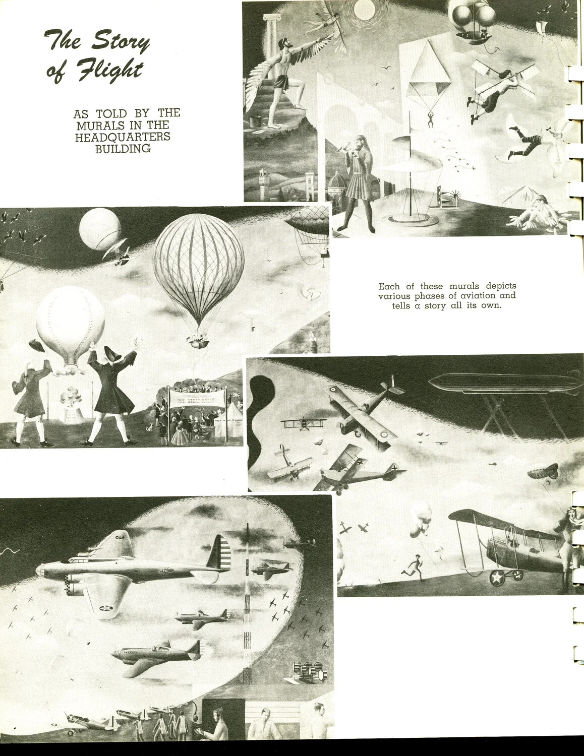 'The Story of Flight' Mural Series, Headquarters Building, Scott Field, Illinois