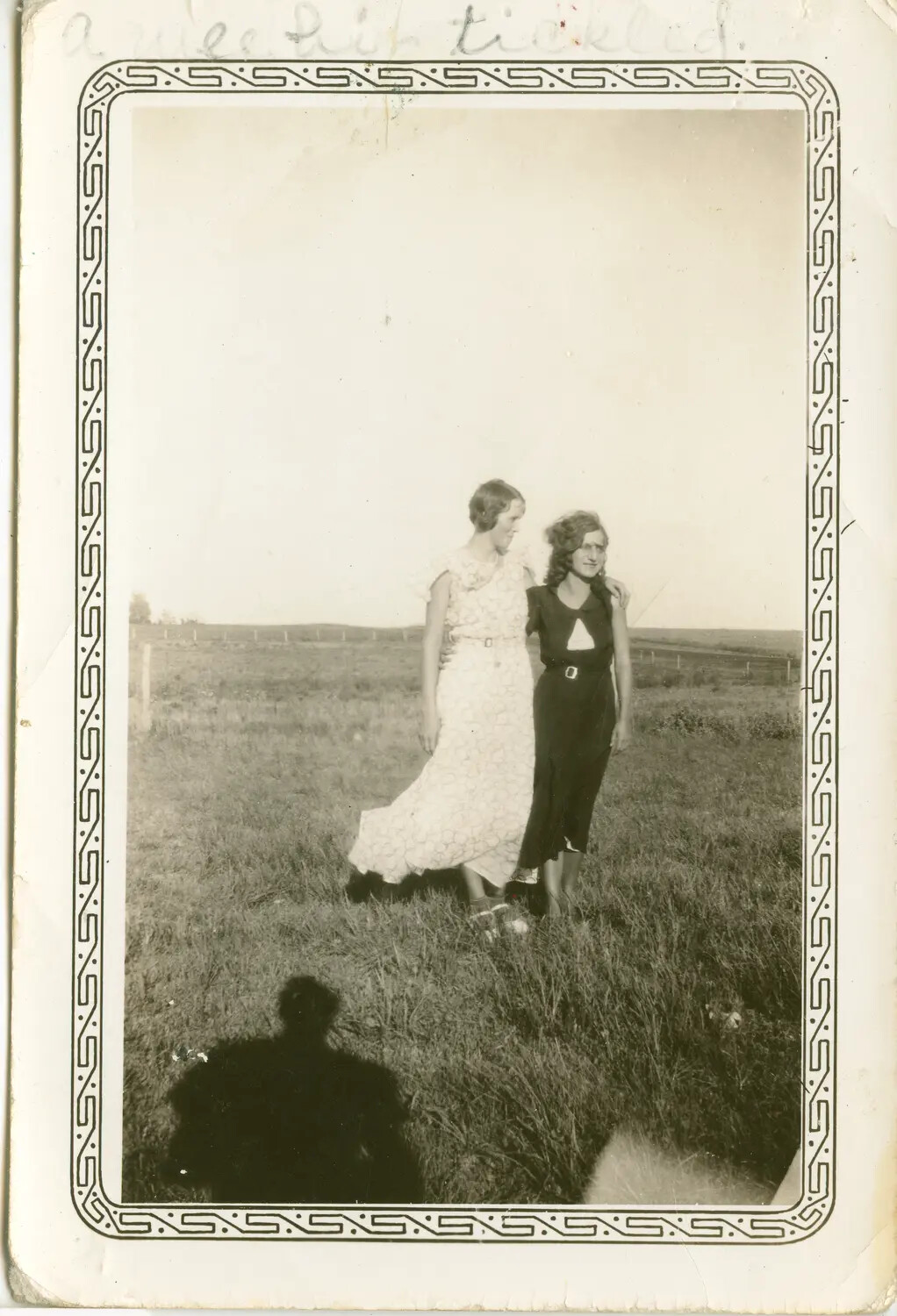 Anna Scoggins and Ida Baker in a Field, c. 1930s - Home Front Family Snapshot