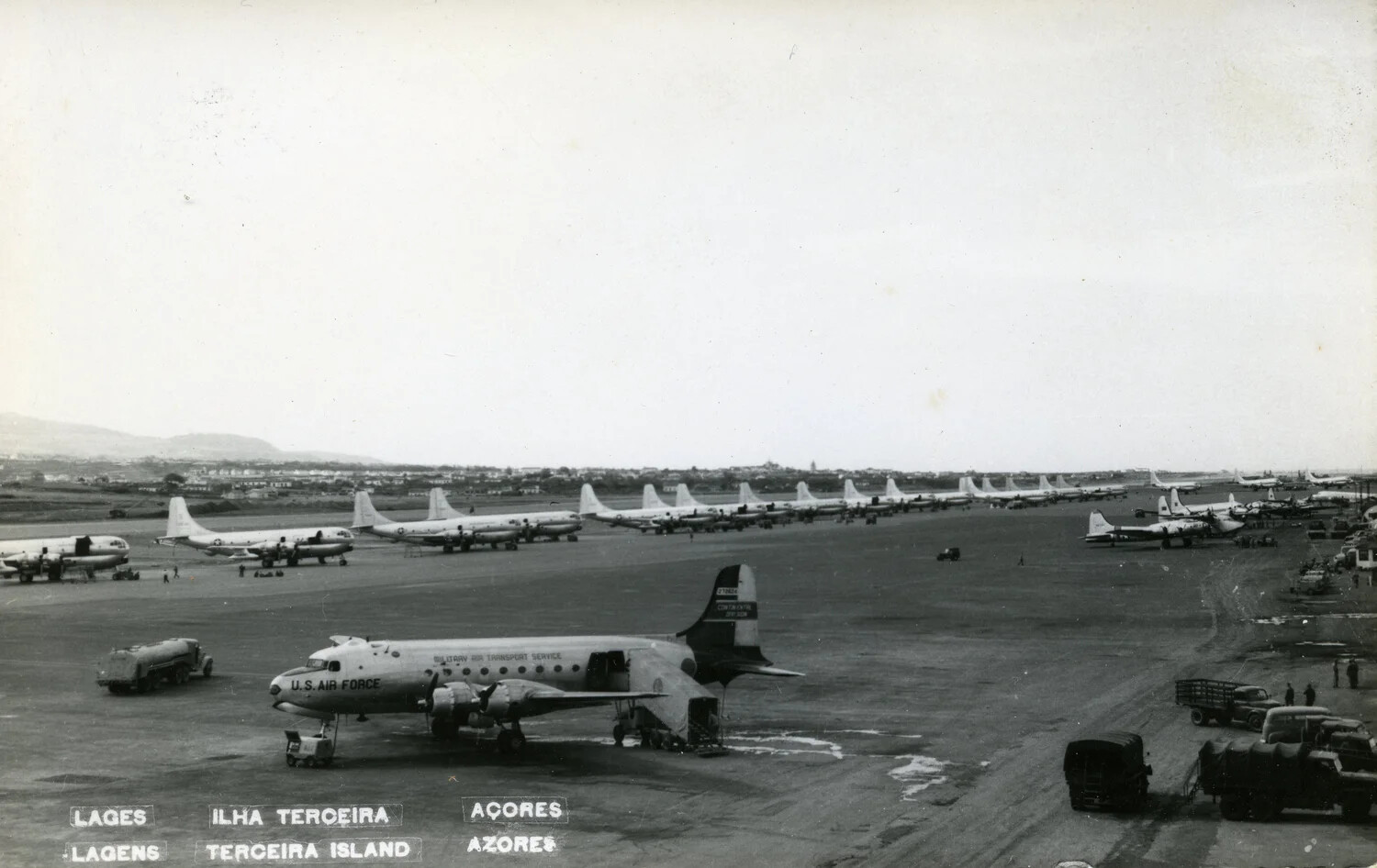U.S. Air Force MATS C-54 Skymaster at Lajes Field, Terceira Island, Azores