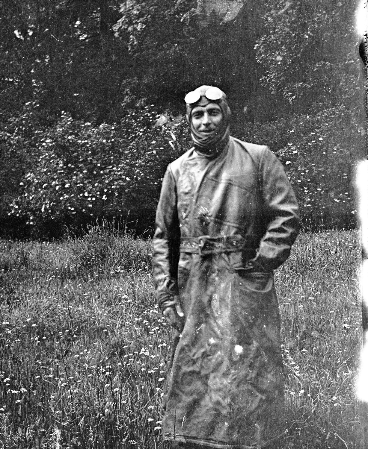 Portrait of an Aviator in Full Flying Kit, World War I Era