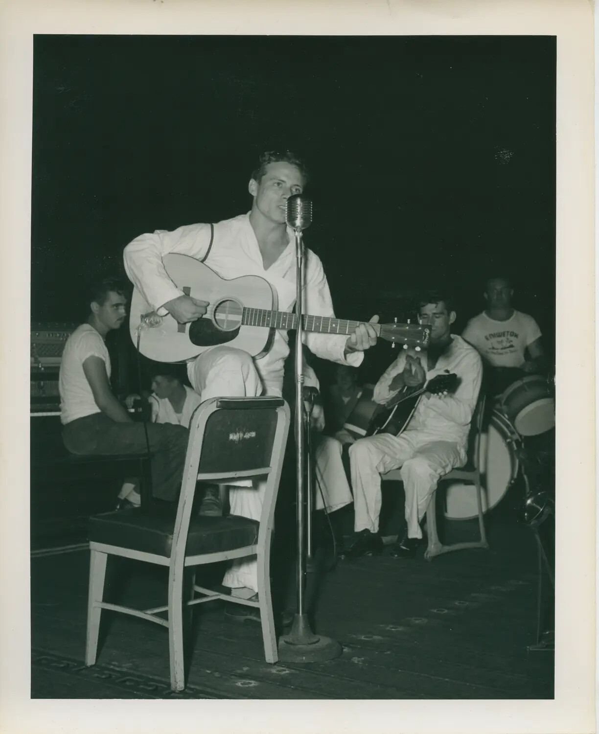 Sailors' Musical Performance Aboard USS Petrof Bay (CVE-80), WWII